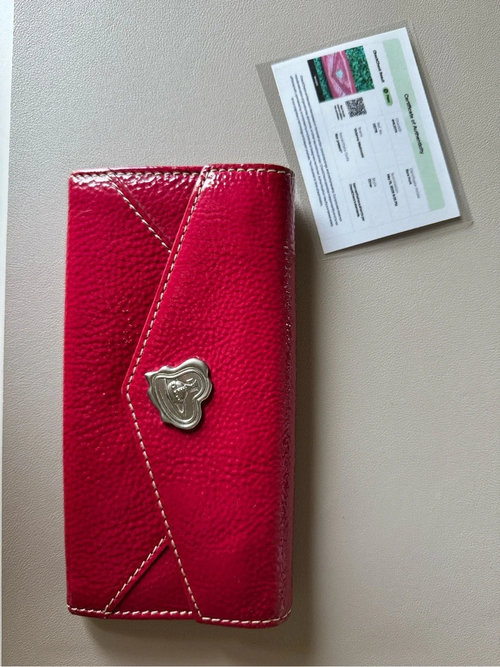 Vivienne Westwood Red Wallet with Silver